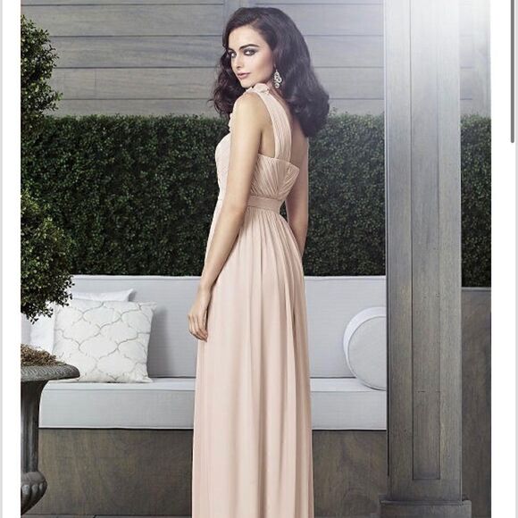 Dessy Collection Cameo Lux Chiffon Style 2909 Dress Sz 12 - Picture 1 of 9